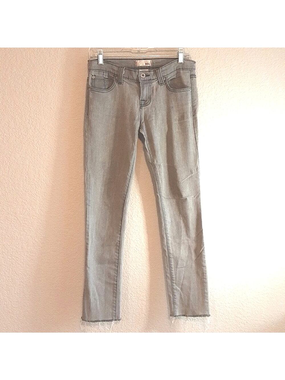 Anthropologie Vintage Y2K Tag Gray Denim Raw Hem Straight Relaxed Jeans 27